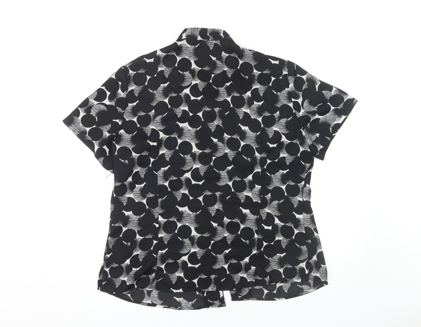 Simon Jersey Women's Black Polka Dot Blouse Size 14