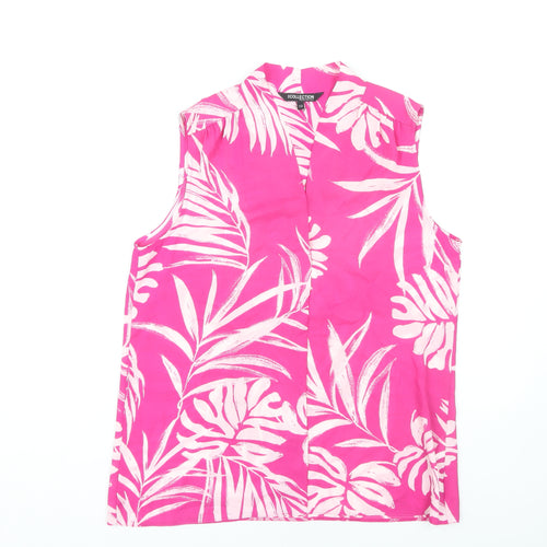 Debenhams Women's Pink Floral Blouse - Size 12