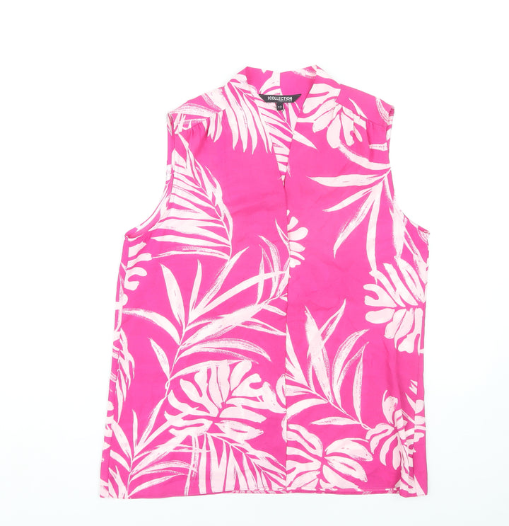 Debenhams Women's Pink Floral Blouse - Size 12