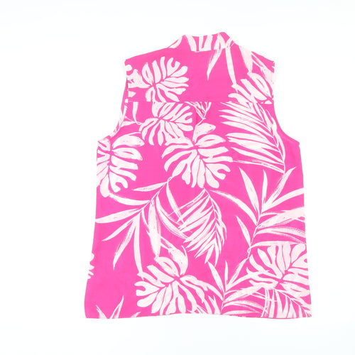 Debenhams Women's Pink Floral Blouse - Size 12