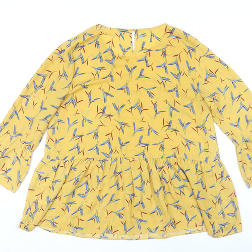 JoJo Maman Bébé Women's Yellow Floral Tunic, M, Spring
