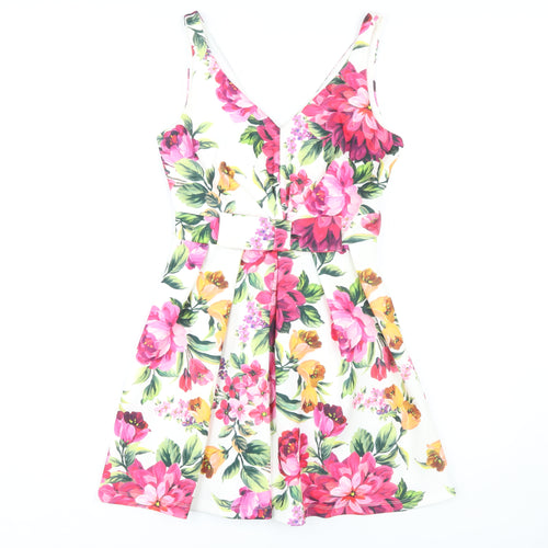 Miss Selfridge Floral Fit & Flare Dress Size 10