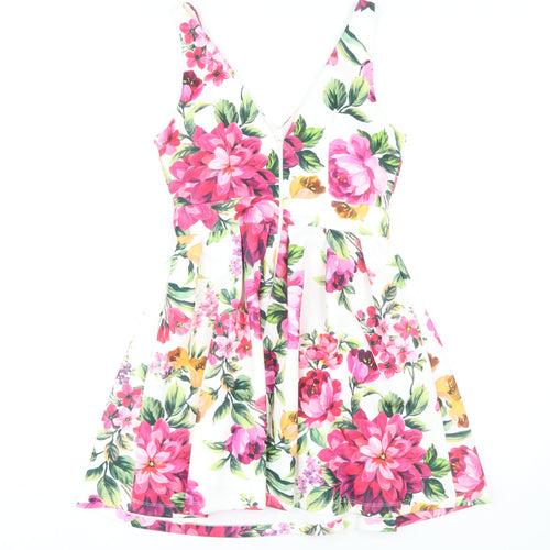 Miss Selfridge Floral Fit & Flare Dress Size 10