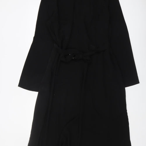 H&M Women's Black High Neck Belted Dress XL