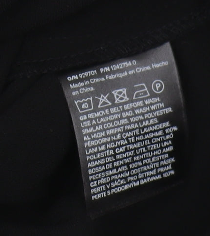 H&M Women's Black High Neck Belted Dress XL