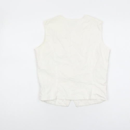 Monsoon Women's White Embroidered Cotton Blouse Size 10