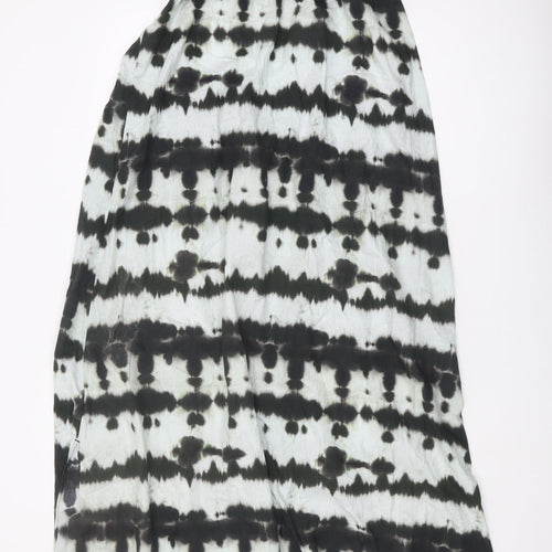 Monki Women's Black & White Tie Dye Strappy Dress M