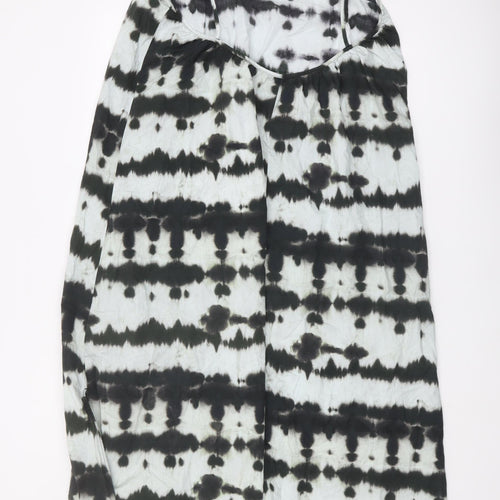 Monki Women's Black & White Tie Dye Strappy Dress M