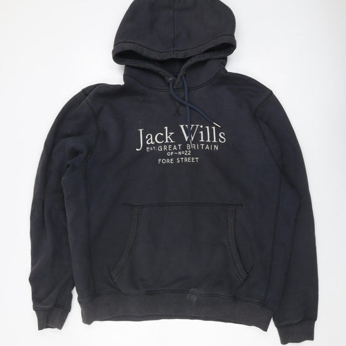 Jack Wills Men's Black 2XL Hoodie with Logo