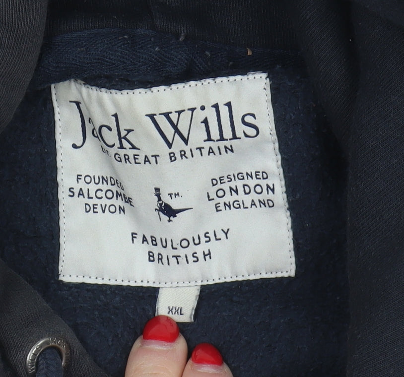 Jack Wills Men's Black 2XL Hoodie with Logo