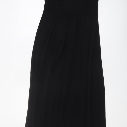 Next Black Maxi Dress - Size 14, V-Neck, Formal Women