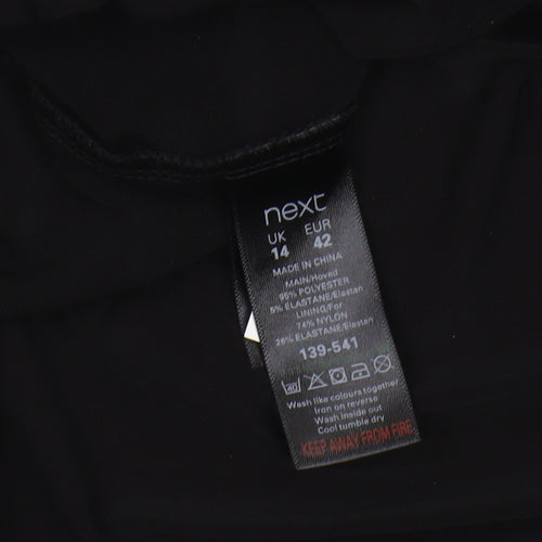 Next Black Maxi Dress - Size 14, V-Neck, Formal Women