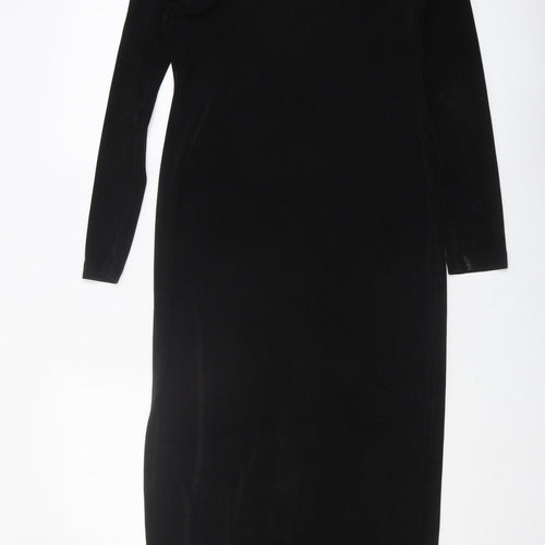 Marks & Spencer Black Long Dress Women Size 12 Elegant