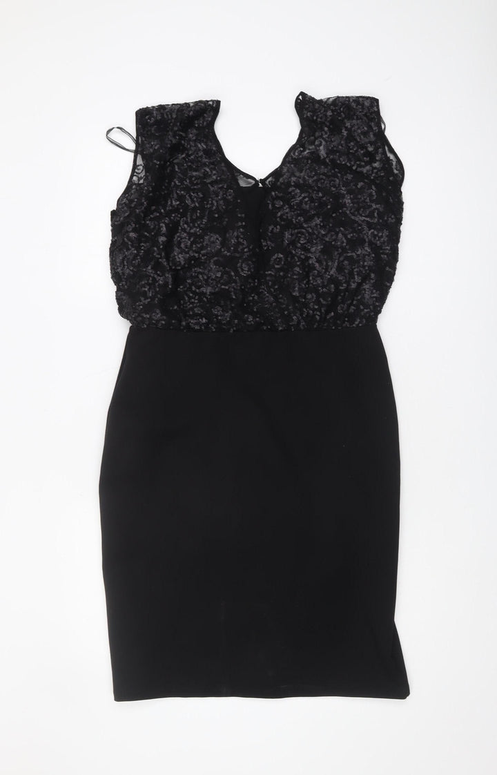 Shubette Women's Black Sequin Cocktail Dress Size 12