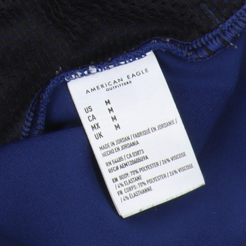 American Eagle Men's Blue Pullover Hoodie, Size M