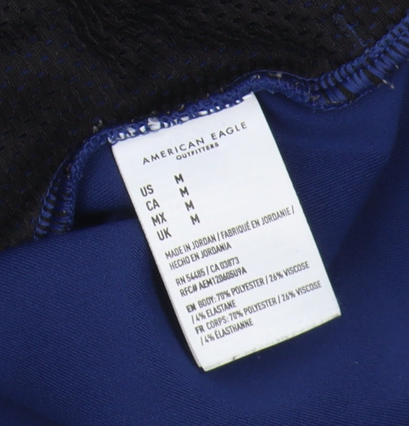 American Eagle Men's Blue Pullover Hoodie, Size M