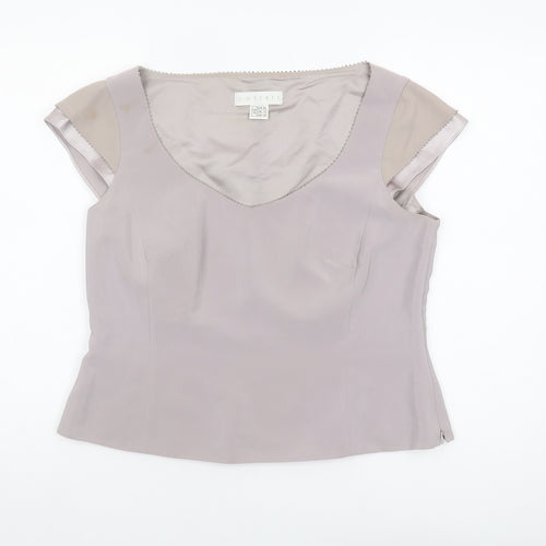 Coterie Women's Grey Top Size 16 Scoop Neck