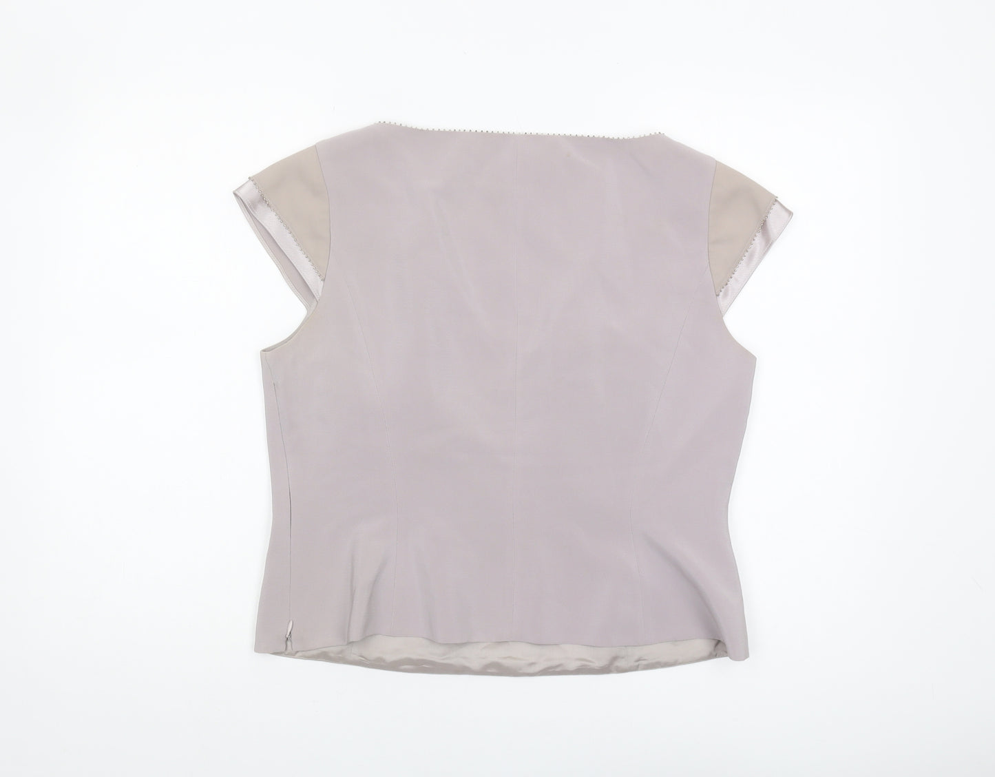 Coterie Women's Grey Top Size 16 Scoop Neck