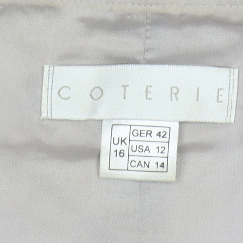 Coterie Women's Grey Top Size 16 Scoop Neck