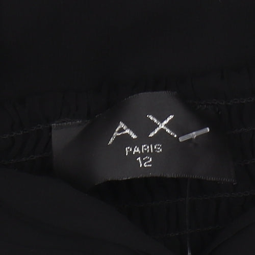 AX Paris Women Black Hi-Low Strapless Dress, Size 12