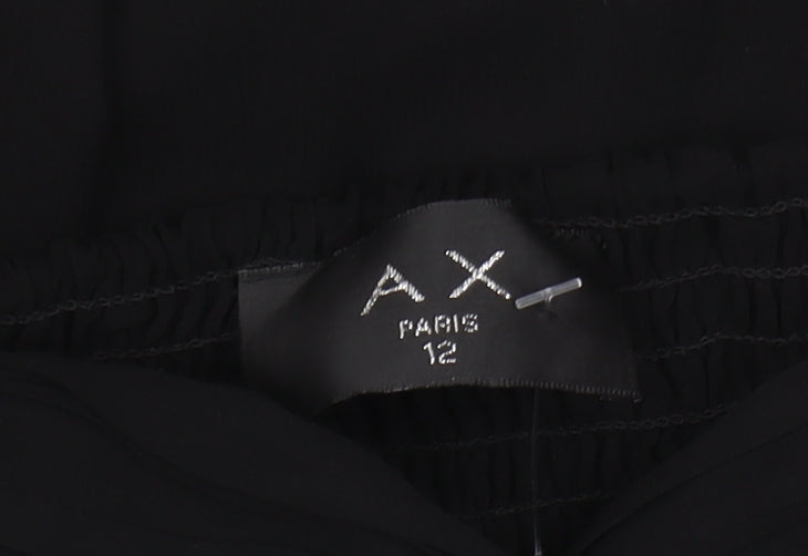 AX Paris Women Black Hi-Low Strapless Dress, Size 12