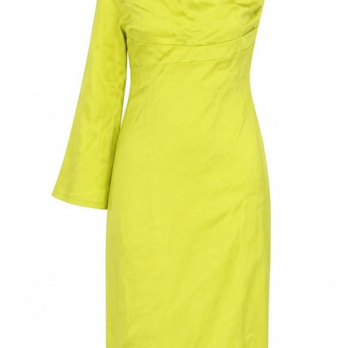 Zara Women's Green Off the Shoulder Sheath Dress, Size 12