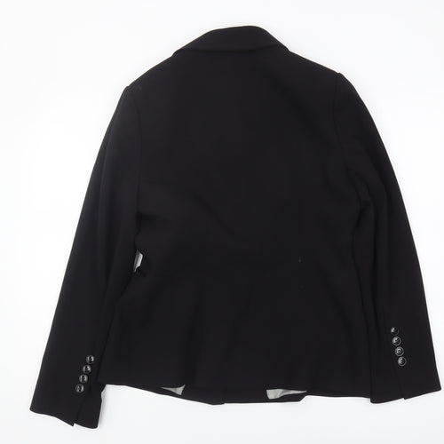 Planet Women's Black Blazer Jacket Size 12 Notch Lapel
