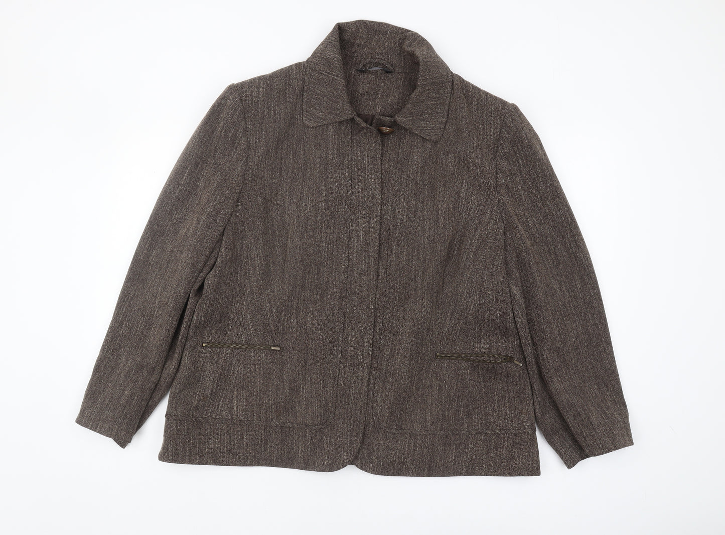 BHS Women's Regular Brown Suit Jacket Size 20