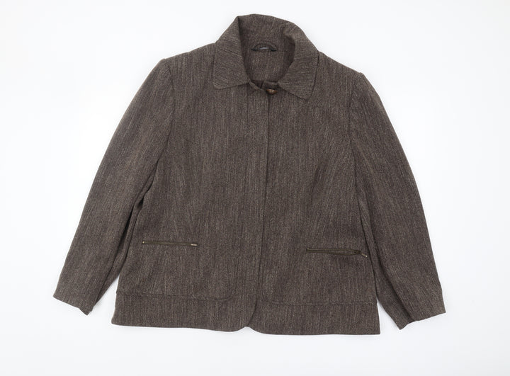 BHS Women's Regular Brown Suit Jacket Size 20