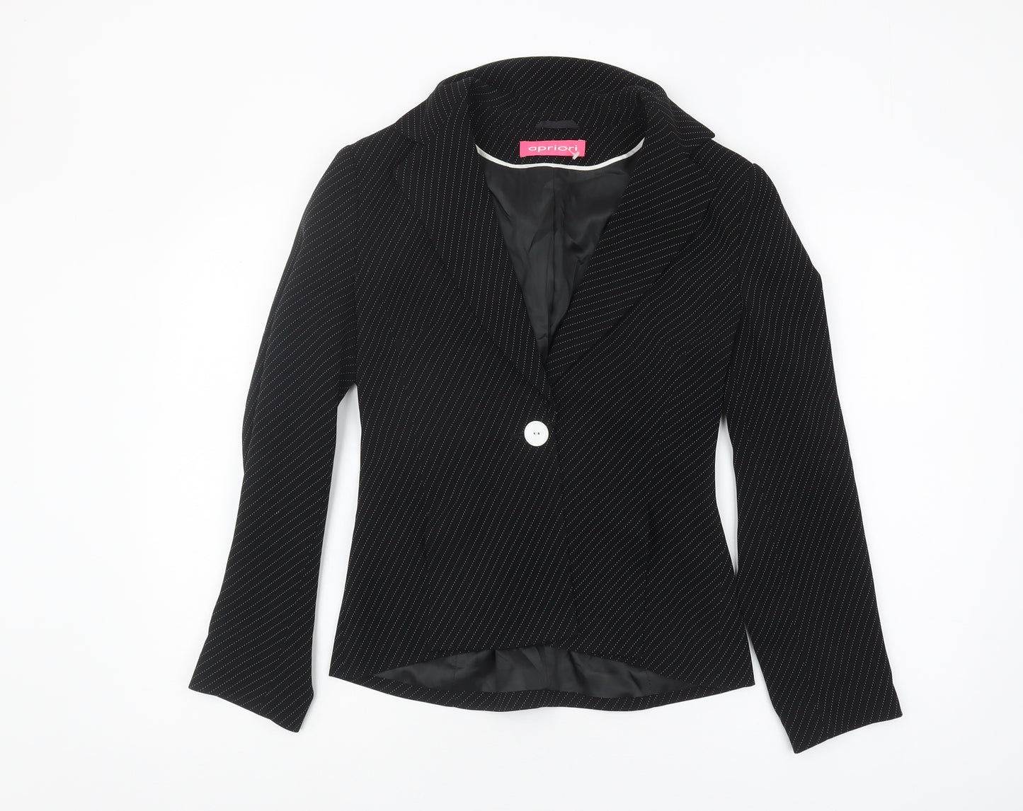 Apriori Women's Black Pinstripe Blazer Size 10