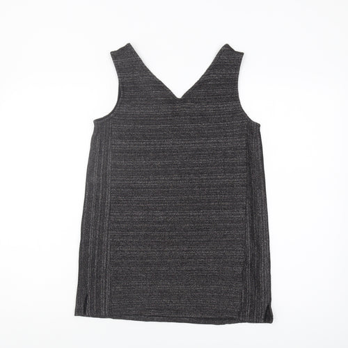 Next Women's Black Tank, Size 8, V-Neck Knit Top