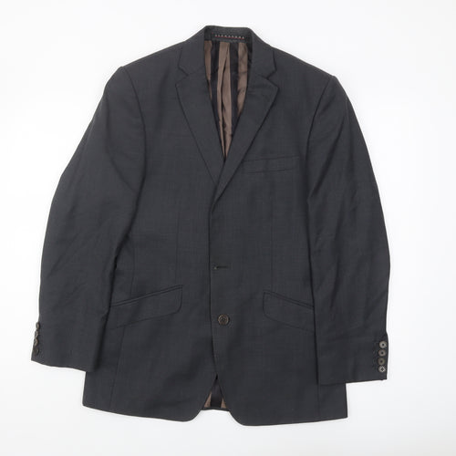Alexandre Savile Row Men's Grey Blazer, 36 Regular Wool