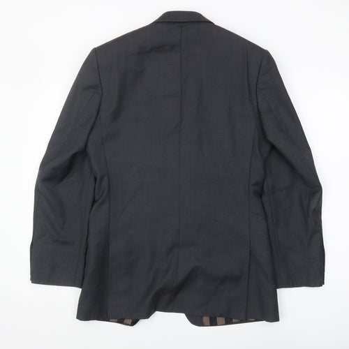 Alexandre Savile Row Men's Grey Blazer, 36 Regular Wool
