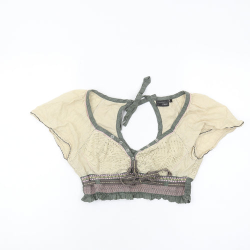 Next Women's Beige Cropped Camisole Top, Size 12, Summer Style