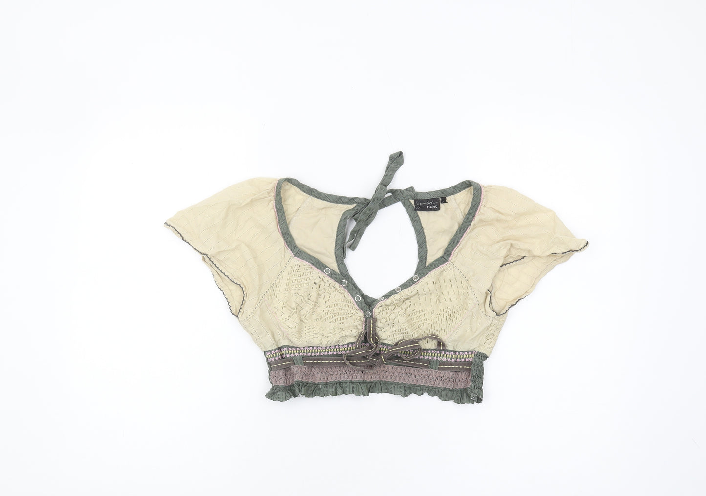 Next Women's Beige Cropped Camisole Top, Size 12, Summer Style