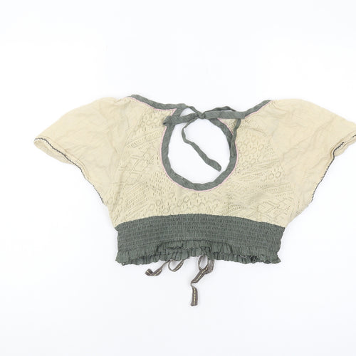 Next Women's Beige Cropped Camisole Top, Size 12, Summer Style