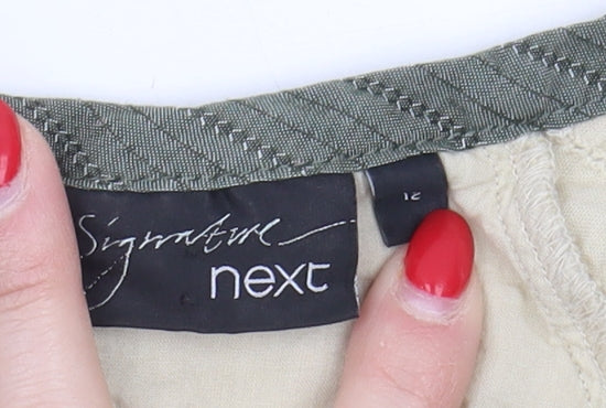 Next Women's Beige Cropped Camisole Top, Size 12, Summer Style