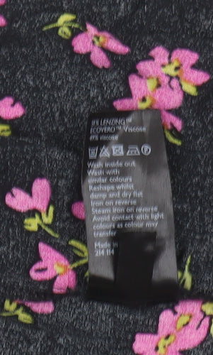 John Lewis Women's Black Floral Midi Dress