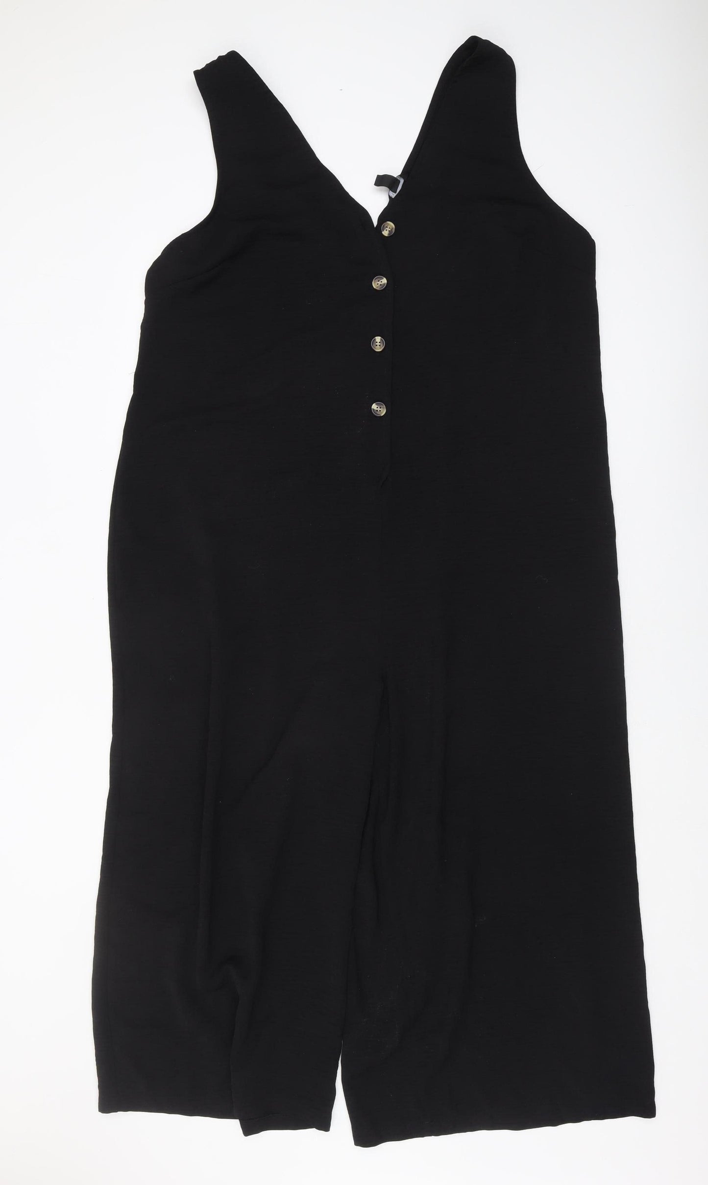 New Look Women's Black Jumpsuit Size 18, Sleeveless Wide-Leg