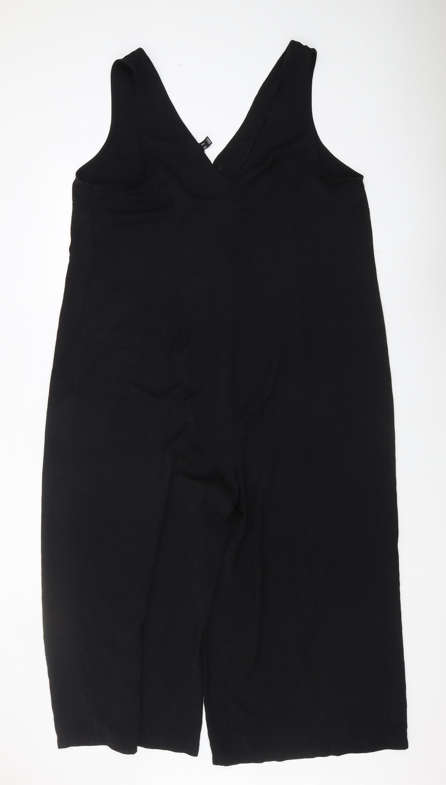 New Look Women's Black Jumpsuit Size 18, Sleeveless Wide-Leg