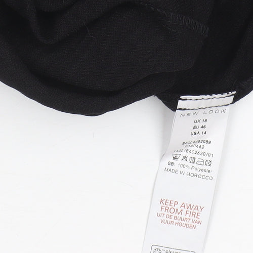 New Look Women's Black Jumpsuit Size 18, Sleeveless Wide-Leg