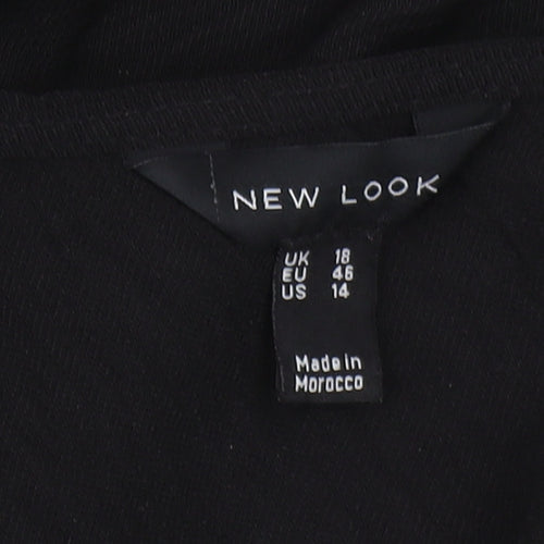 New Look Women's Black Jumpsuit Size 18, Sleeveless Wide-Leg