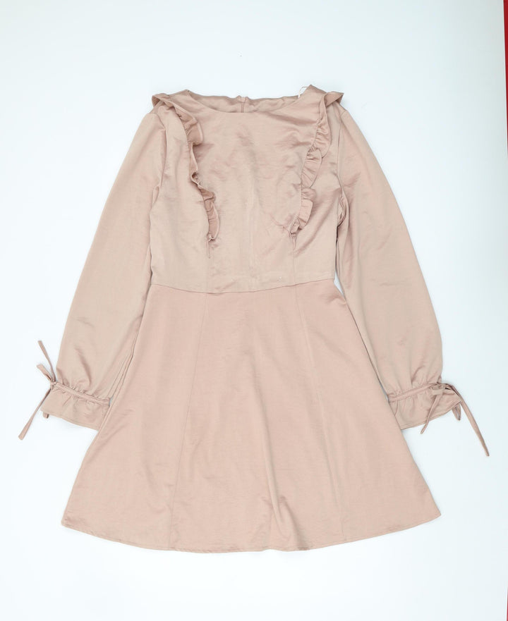 New Look Women's Beige A-Line Dress Size 10