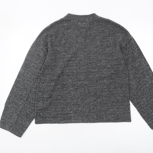 Zara Grey Knit Jumper, Women's M, Long Sleeve, Relaxed Fit