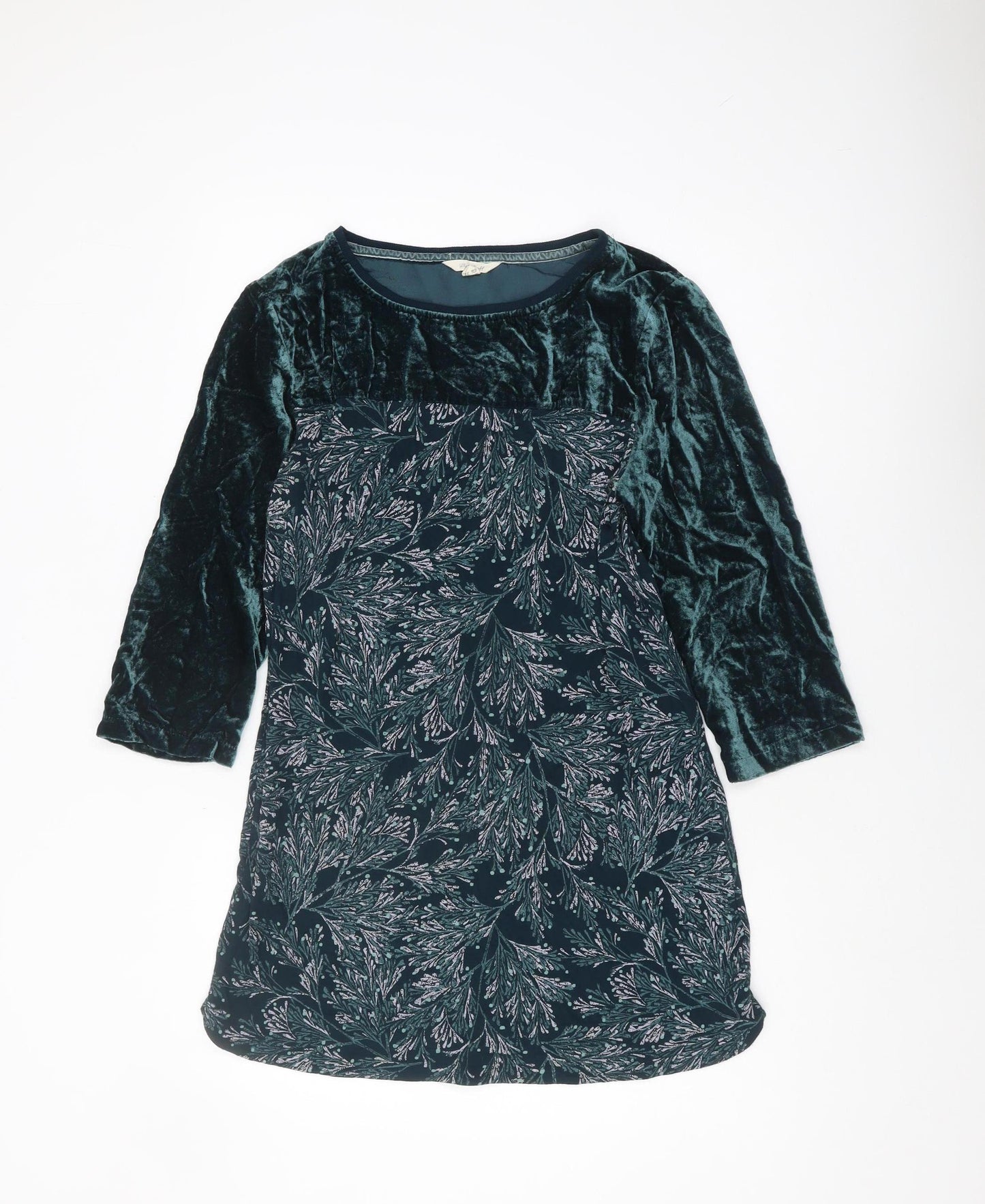 White Stuff Women’s Blue Tunic with Floral Pattern