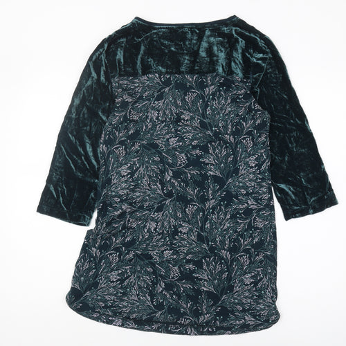 White Stuff Women’s Blue Tunic with Floral Pattern
