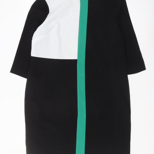Debenhams Women's Black Size 16 Colourblock Shift Dress