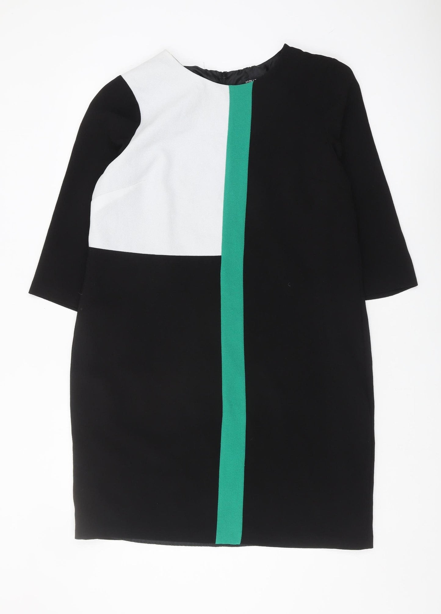 Debenhams Women's Black Size 16 Colourblock Shift Dress