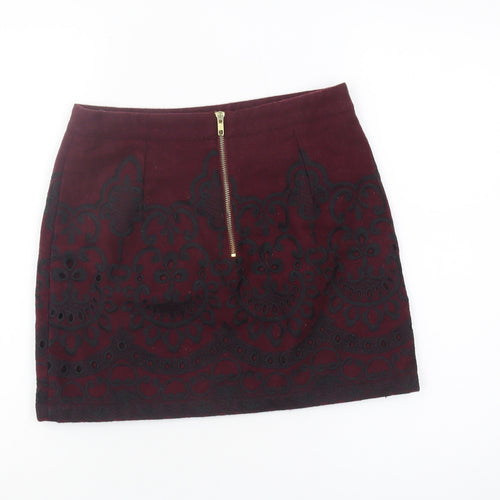 Topshop Women's Red Pencil Skirt Size 10
