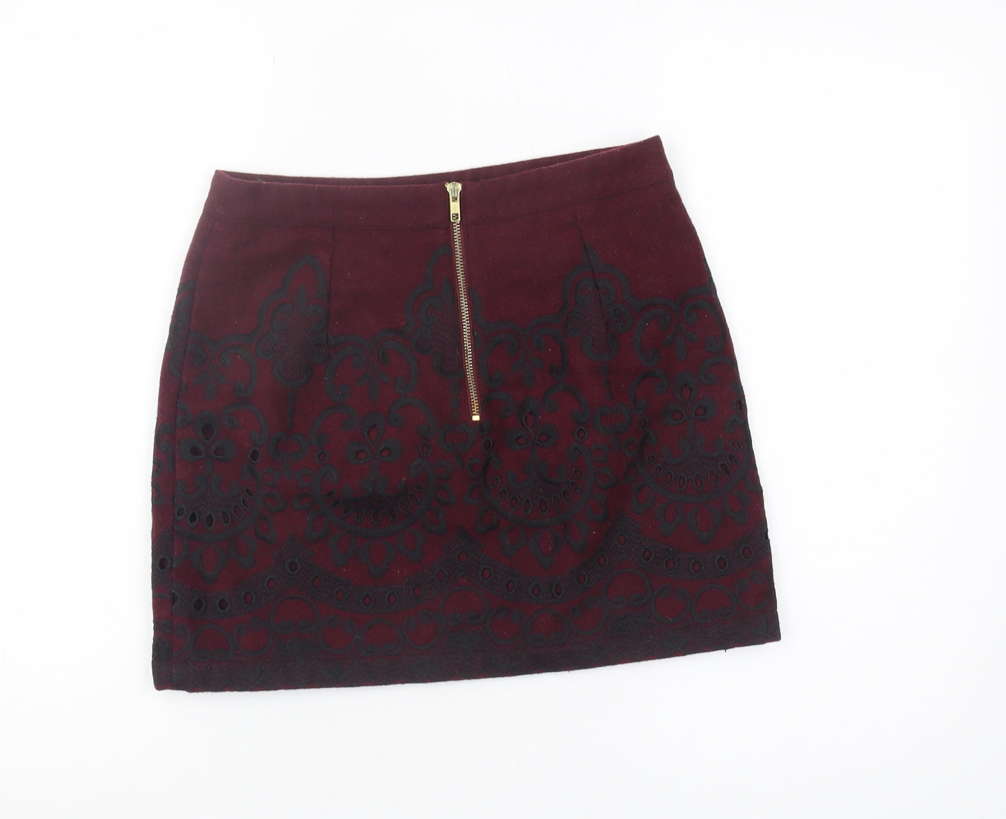 Topshop Women's Red Pencil Skirt Size 10